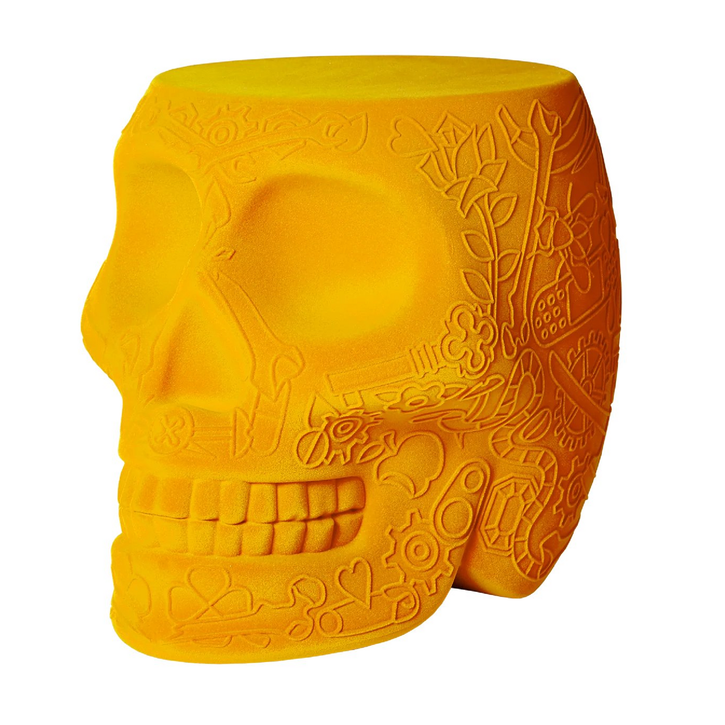 Velvet Skull Stool Side Table | Qeeboo Mexico | Italianfurniture.com