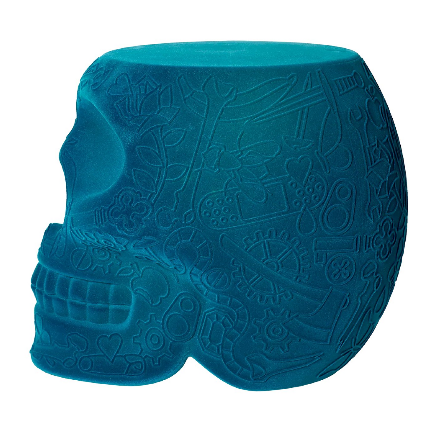 Velvet Skull Stool Side Table | Qeeboo Mexico | Italianfurniture.com