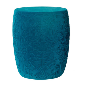 Velvet Skull Stool Side Table | Qeeboo Mexico | Italianfurniture.com