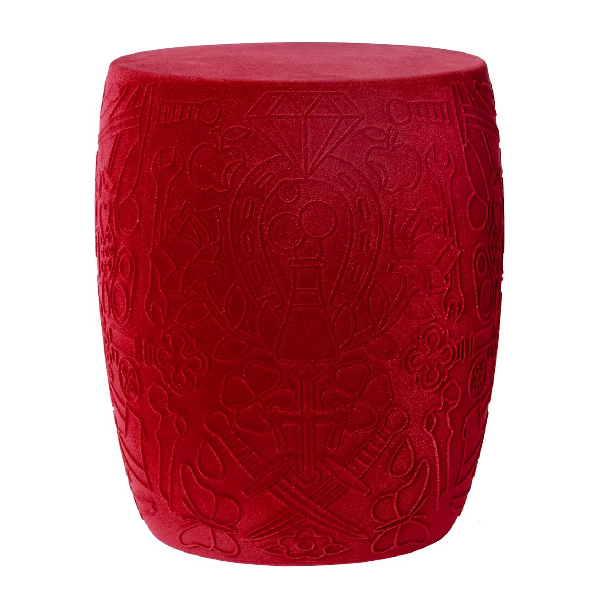 Velvet Skull Stool Side Table | Qeeboo Mexico | Italianfurniture.com