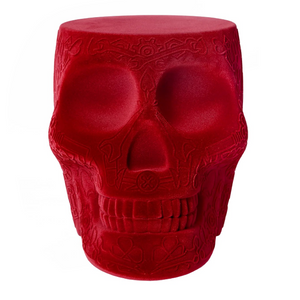 Velvet Skull Stool Side Table | Qeeboo Mexico | Italianfurniture.com