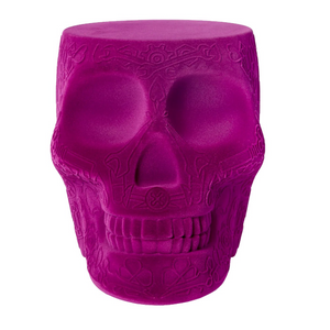 Velvet Skull Stool Side Table | Qeeboo Mexico | Italianfurniture.com