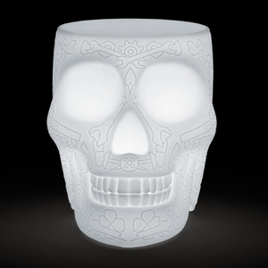 Skull Stool with Rechargeable LED Lamp | Qeeboo Mexico | Italianfurniture.com