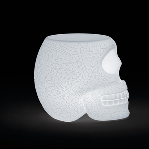 Skull Stool with Rechargeable LED Lamp | Qeeboo Mexico | Italianfurniture.com