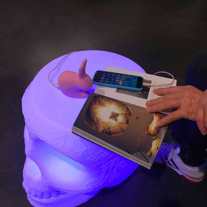 Skull Stool with Rechargeable LED Lamp | Qeeboo Mexico | Italianfurniture.com