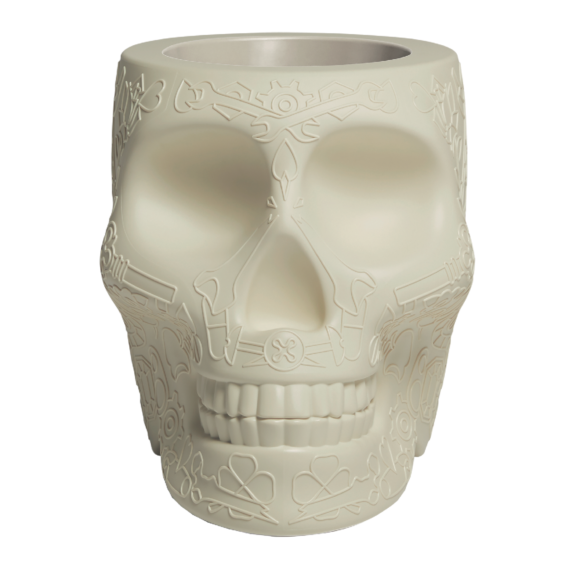 Skull-Shaped Planter Champagne Cooler | Qeeboo Mexico | Italianfurniture.com