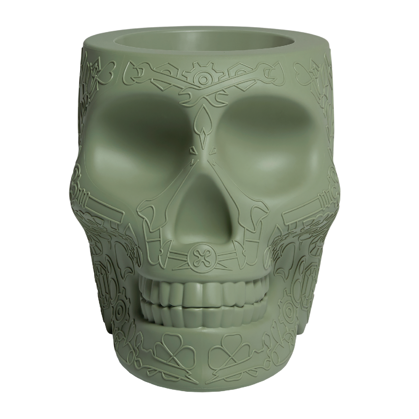 Skull-Shaped Planter Champagne Cooler | Qeeboo Mexico | Italianfurniture.com