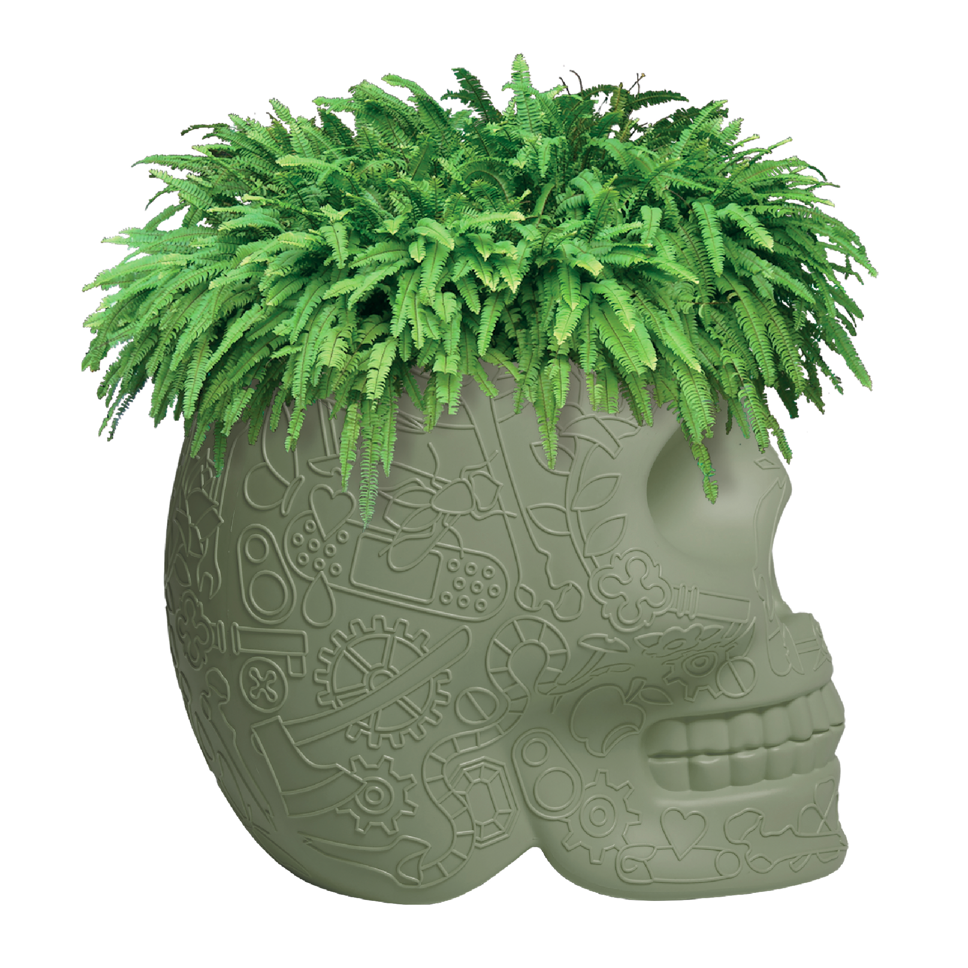 Skull-Shaped Planter Champagne Cooler | Qeeboo Mexico | Italianfurniture.com