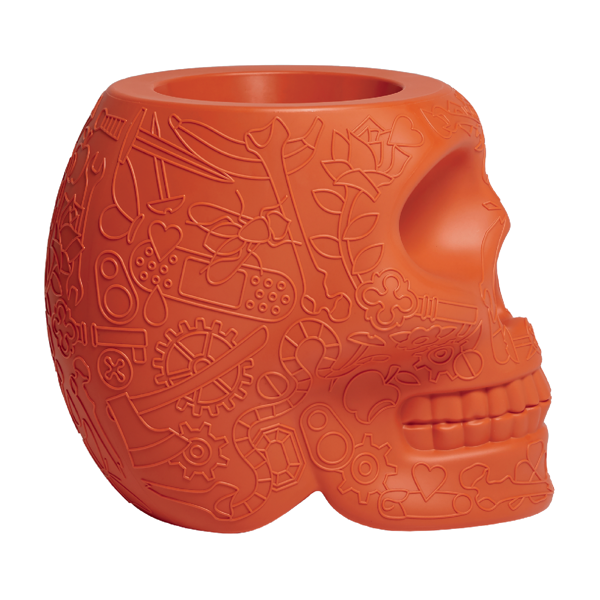 Skull-Shaped Planter Champagne Cooler | Qeeboo Mexico | Italianfurniture.com