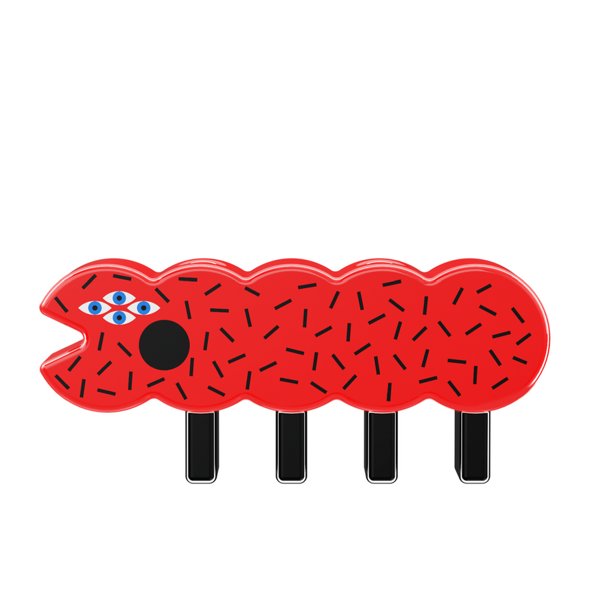 Red Caterpillar Candlestick | Qeeboo Brucoloco | Italianfurniture.com