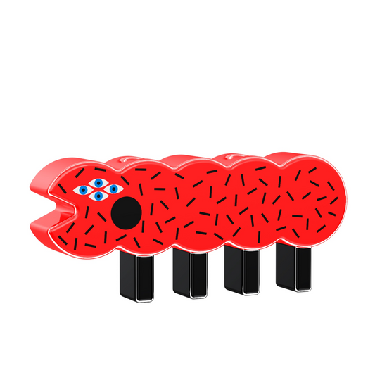 Red Caterpillar Candlestick | Qeeboo Brucoloco | Italianfurniture.com