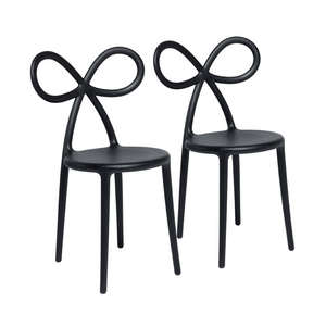 Modern Chic Dining Chair Set (2) | Qeeboo Ribbon | Italianfurniture.com