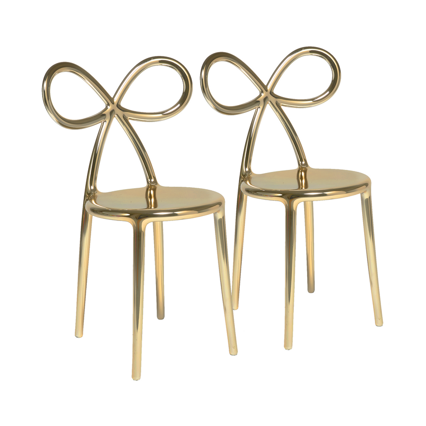 Modern Chic Dining Chair Set (2) | Qeeboo Ribbon | Italianfurniture.com