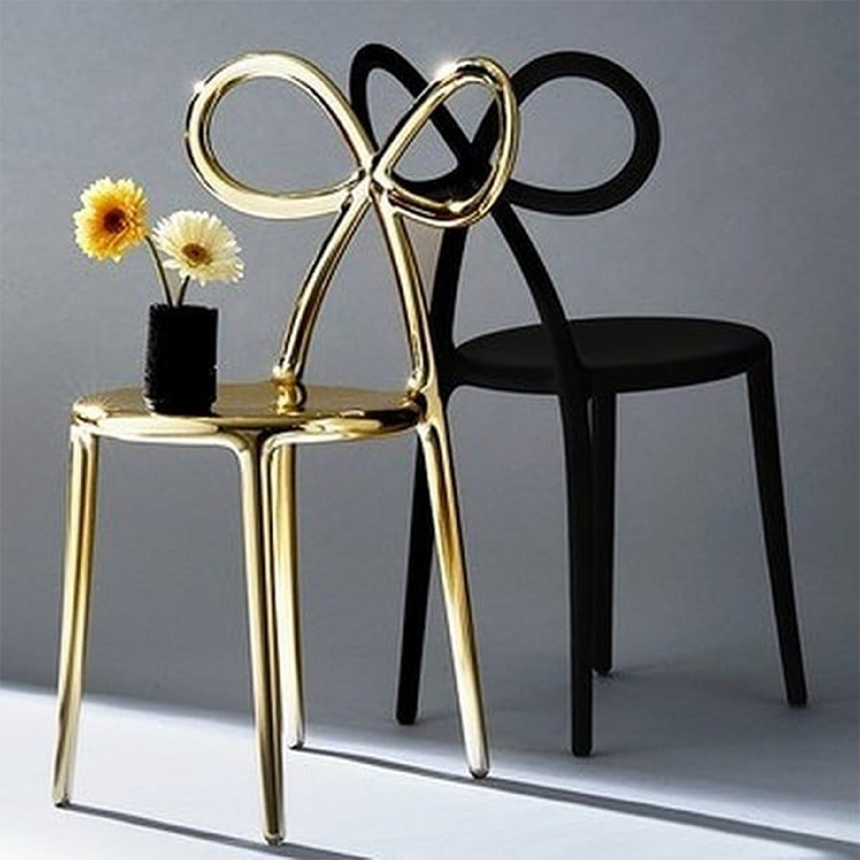 Modern Chic Dining Chair Set (2) | Qeeboo Ribbon | Italianfurniture.com