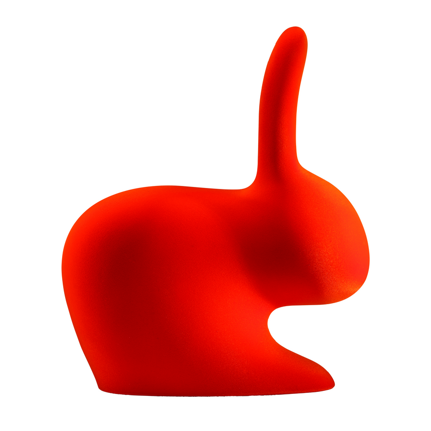 Velvet Sculptural Book End XS | Qeeboo Rabbit | Italianfurniture.com