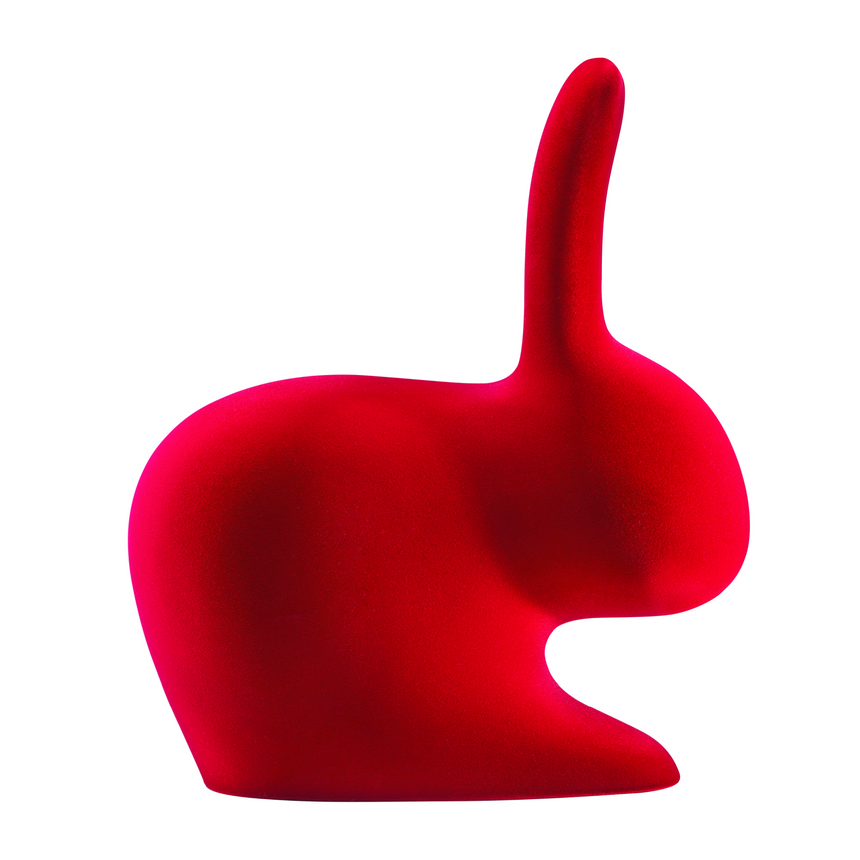 Velvet Sculptural Book End XS | Qeeboo Rabbit | Italianfurniture.com