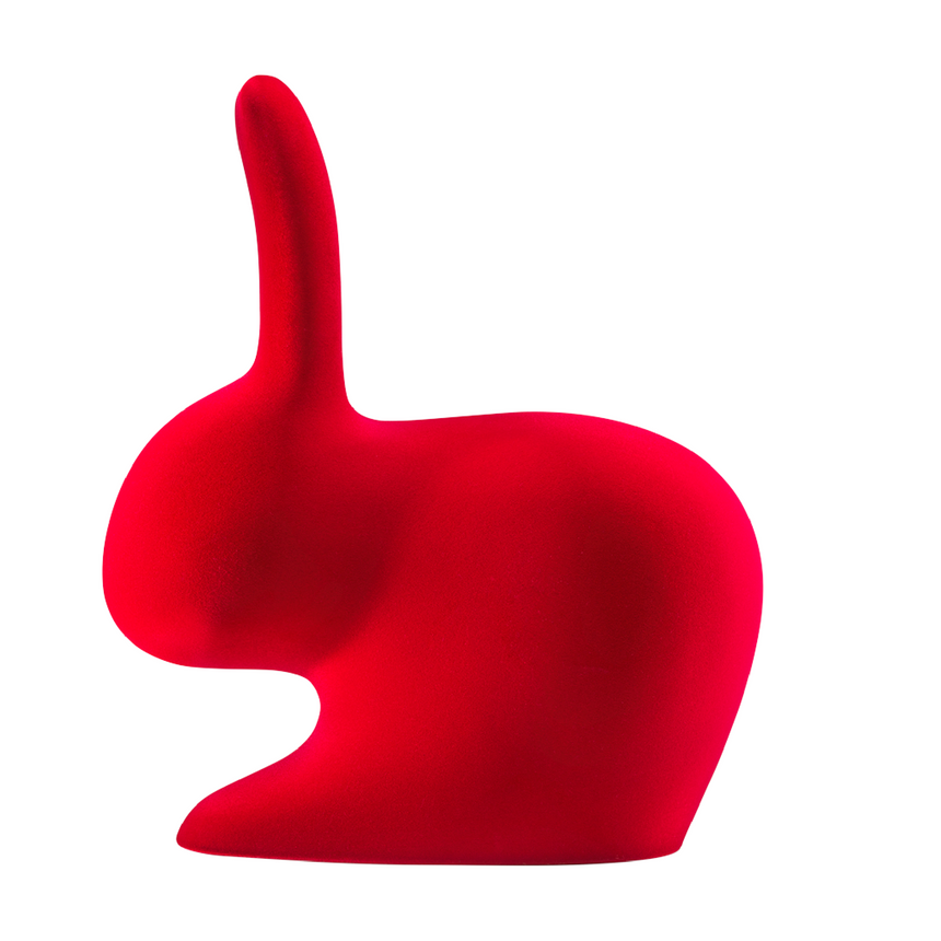 Velvet Sculptural Book End XS | Qeeboo Rabbit | Italianfurniture.com