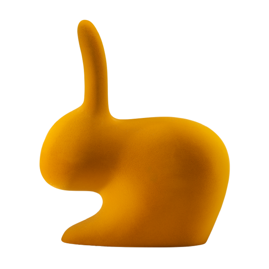 Velvet Sculptured Kid's Chair | Qeeboo Rabbit | Italianfurniture.com