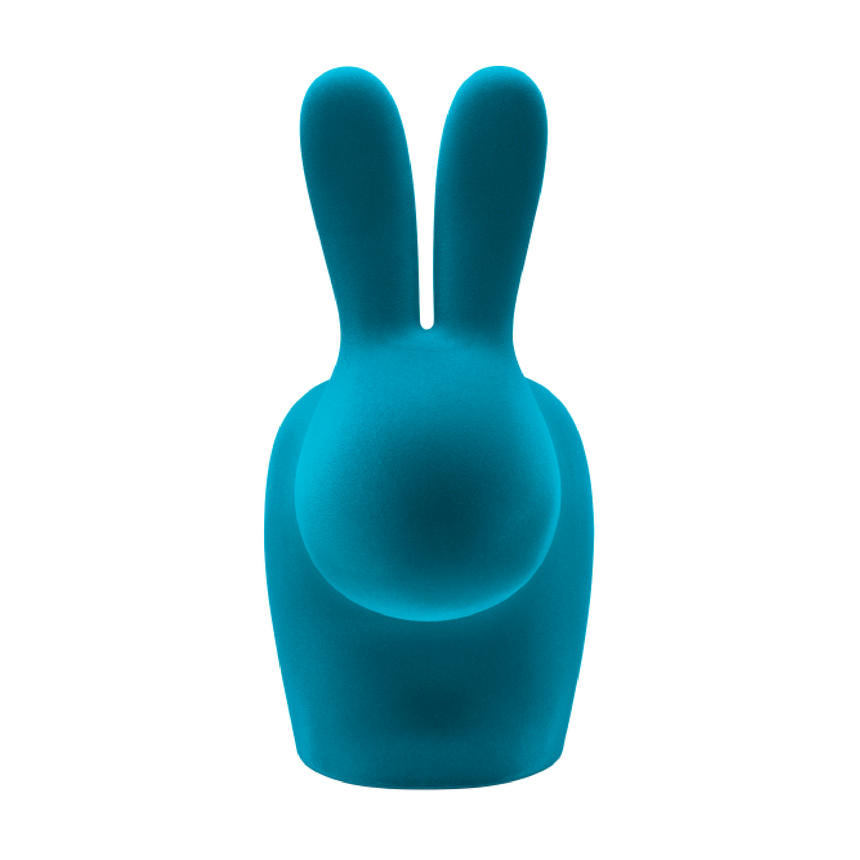 Velvet Sculptured Kid's Chair | Qeeboo Rabbit | Italianfurniture.com