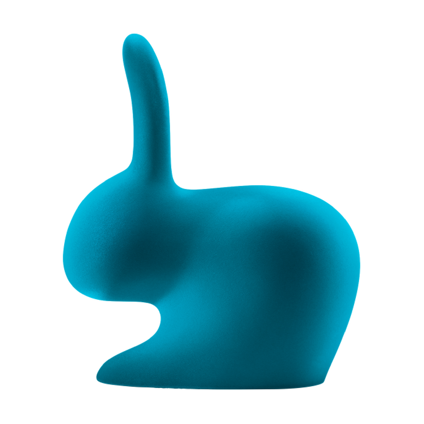 Velvet Sculptured Kid's Chair | Qeeboo Rabbit | Italianfurniture.com