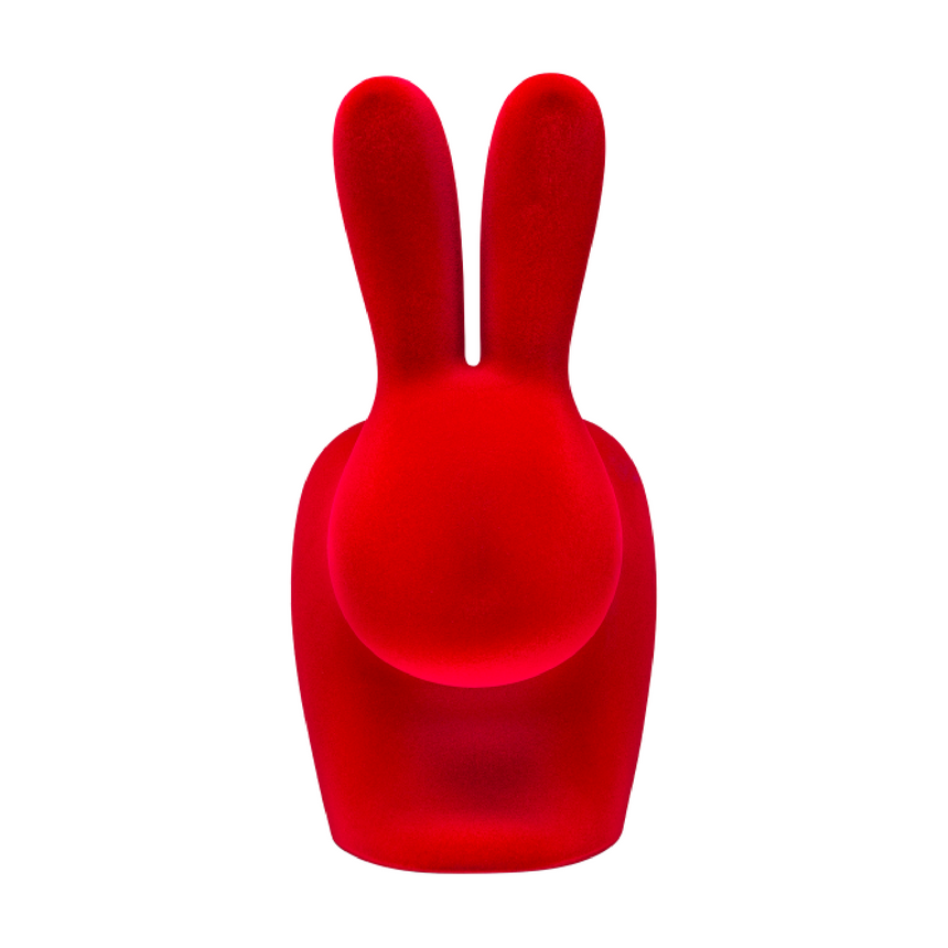 Velvet Sculptured Kid's Chair | Qeeboo Rabbit | Italianfurniture.com