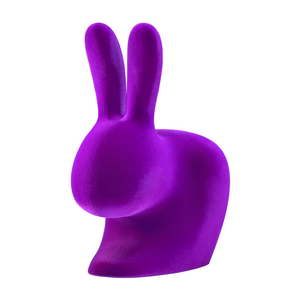Velvet Sculptured Kid's Chair | Qeeboo Rabbit | Italianfurniture.com