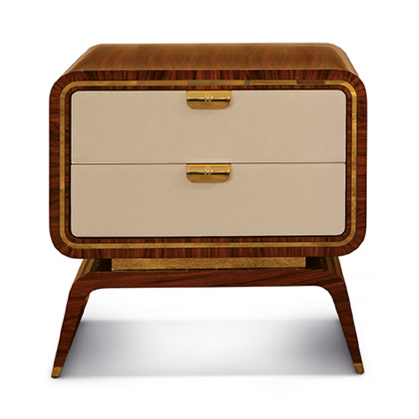 Retro-Inspired Two-Drawer Nightstand | Redeco Unique