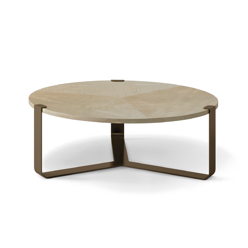 Nesting Round Coffee Tables with Metal Base (Set of 2) | Redeco Hanami | Italianfurniture.com