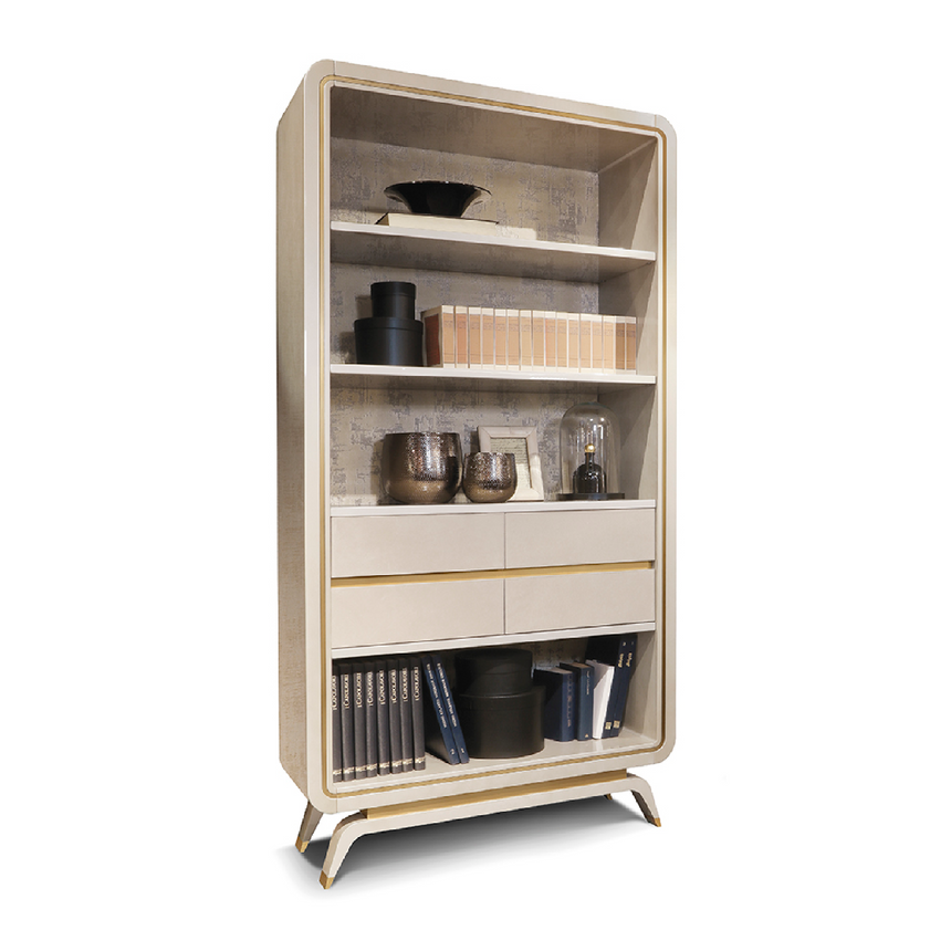 Curved Frame Wood Bookcase | Redeco Hanami