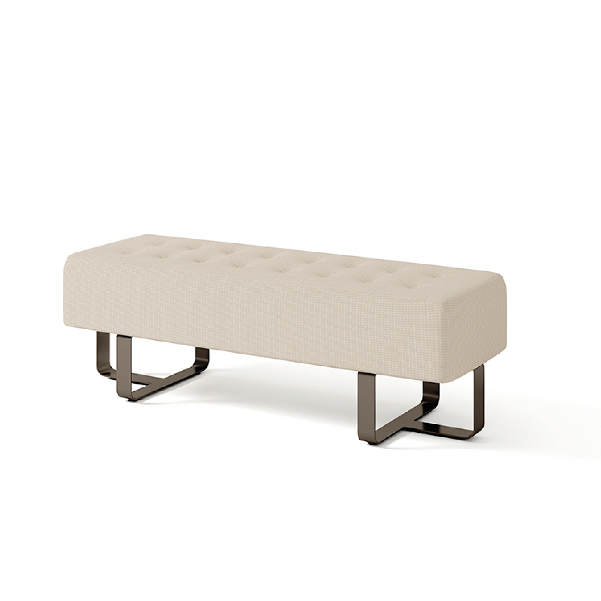 Metal Crossed Legs Upholstered Bench  | Redeco Hanami | Italianfurniture.com