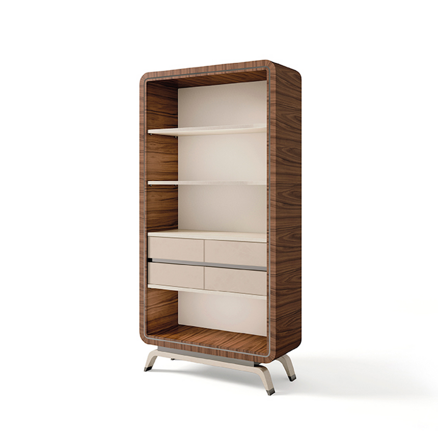 Curved Frame Wood Bookcase | Redeco Hanami