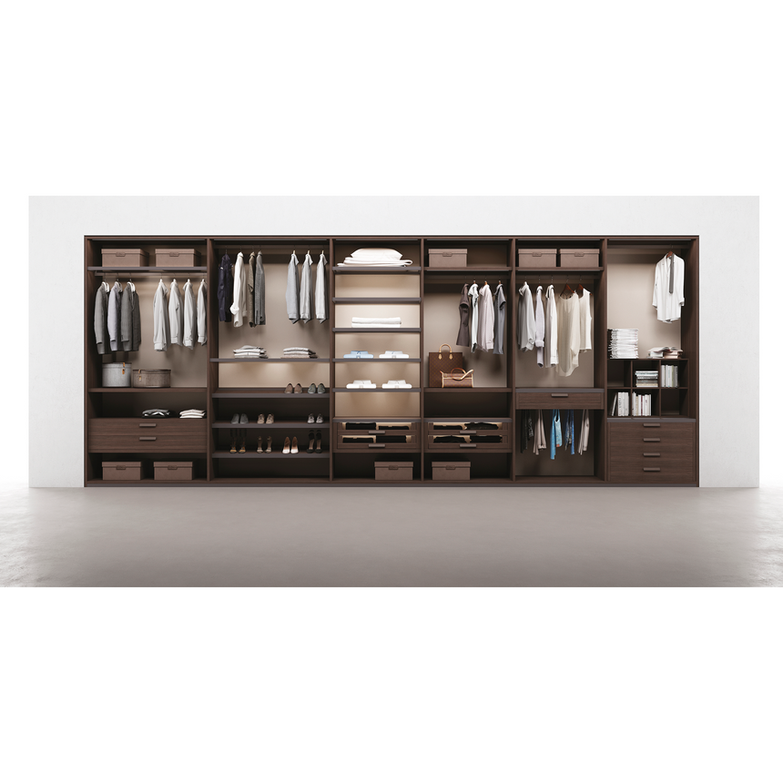 Modern Six-Door Wardrobe with Metal Accents | Redeco Hanami | Italianfurniture.com