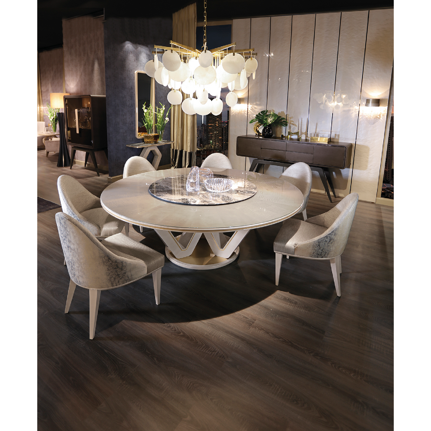 Round Pedestal Dining Table | Redeco Hanami | Italianfurniture.com