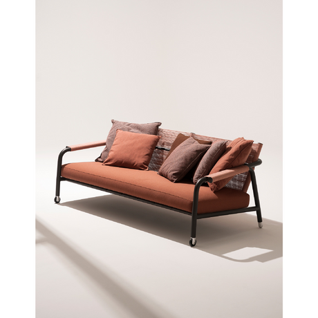 Wheeled 3-Seater Outdoor Sofa | Roda Astra | Italianfurniture.com