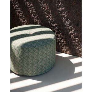 Buttoned Round Outdoor Pouf | Roda Double | Italianfurniture.com