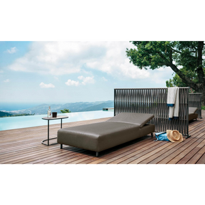 Wheeled Outdoor Storage Sunlounger | Roda Double | Italianfurniture.com