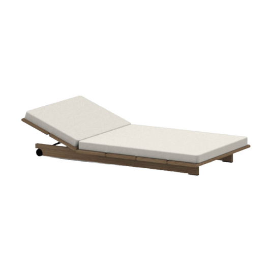 Slatted Iroko Sunlounger | Roda Eolie | Italianfurniture.com