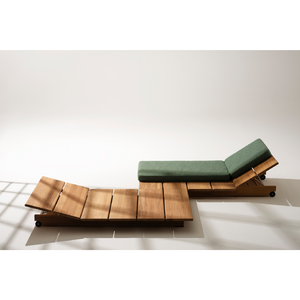 Slatted Iroko Sunlounger | Roda Eolie | Italianfurniture.com