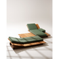 Slatted Iroko Sunlounger | Roda Eolie | Italianfurniture.com