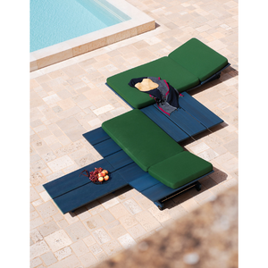 Slatted Iroko Sunlounger | Roda Eolie | Italianfurniture.com