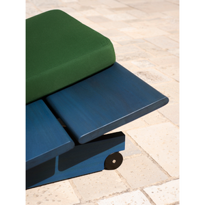 Slatted Iroko Sunlounger | Roda Eolie | Italianfurniture.com