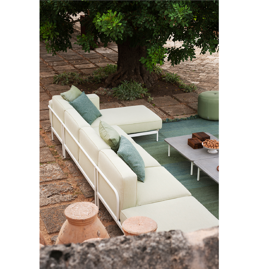 Aluminum 3-Seater Outdoor Sofa | Roda Estendo | Italianfurniture.com