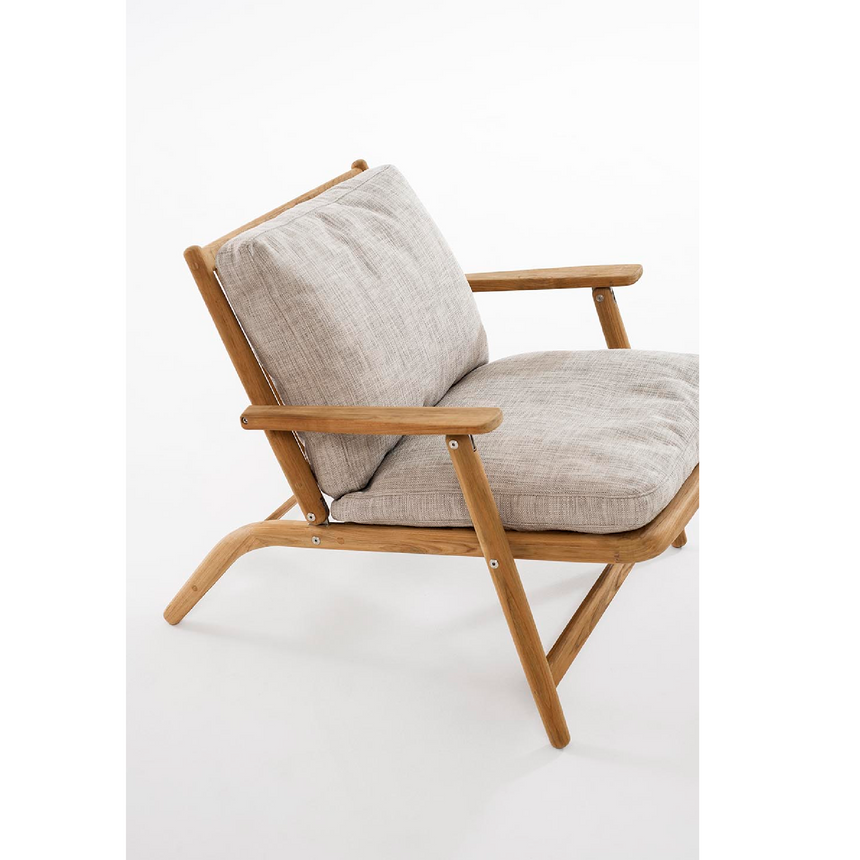 Teak Slatted Outdoor Lounge Chair | Roda Levante | Italianfurniture.com