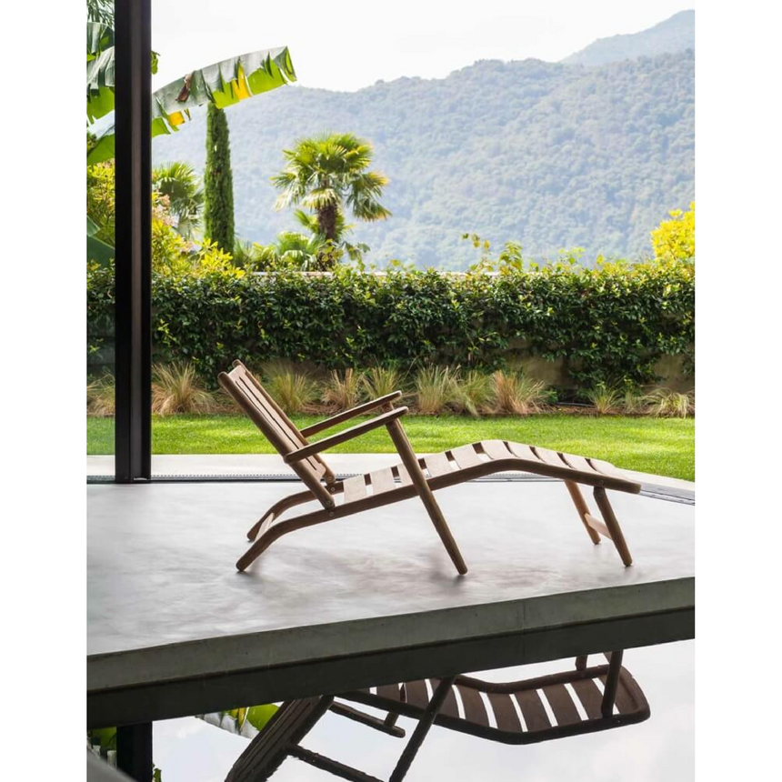 Teak Outdoor Chaise Longue | Roda Levante | Italianfurniture.com