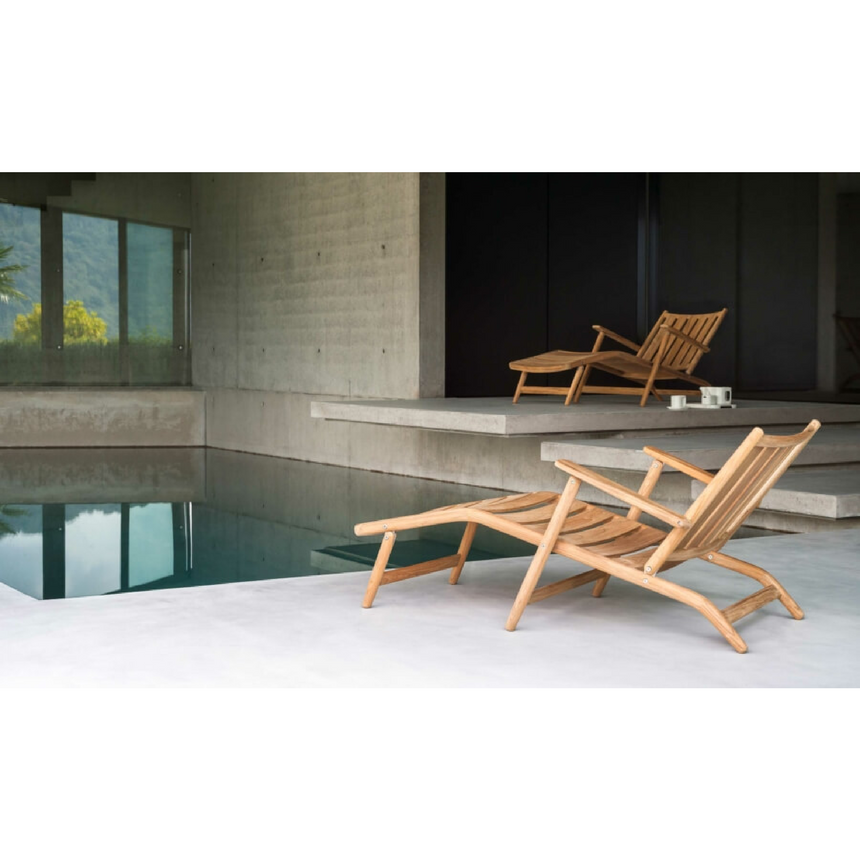 Teak Outdoor Chaise Longue | Roda Levante | Italianfurniture.com