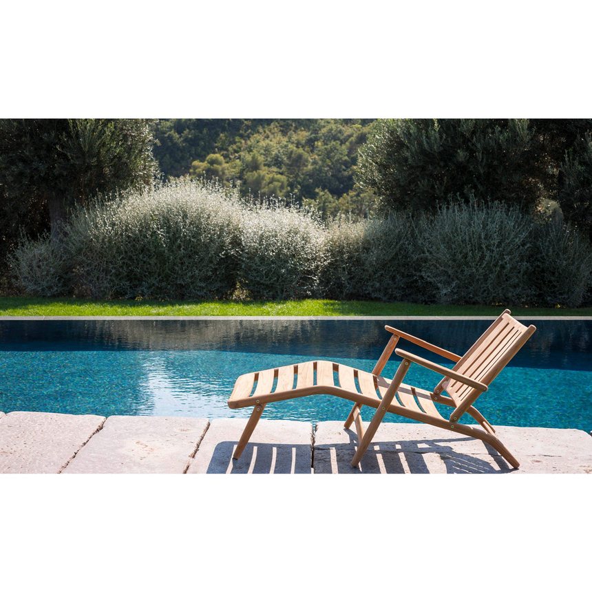 Teak Outdoor Chaise Longue | Roda Levante | Italianfurniture.com