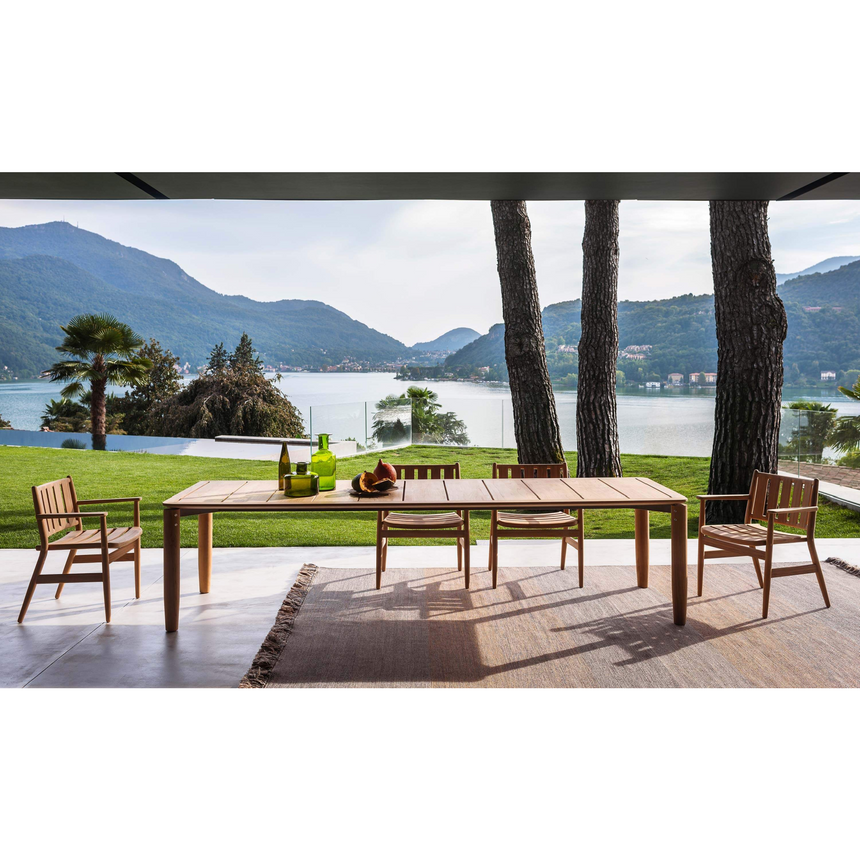 Teak Outdoor Dining Table | Roda Levante | Italianfurniture.com