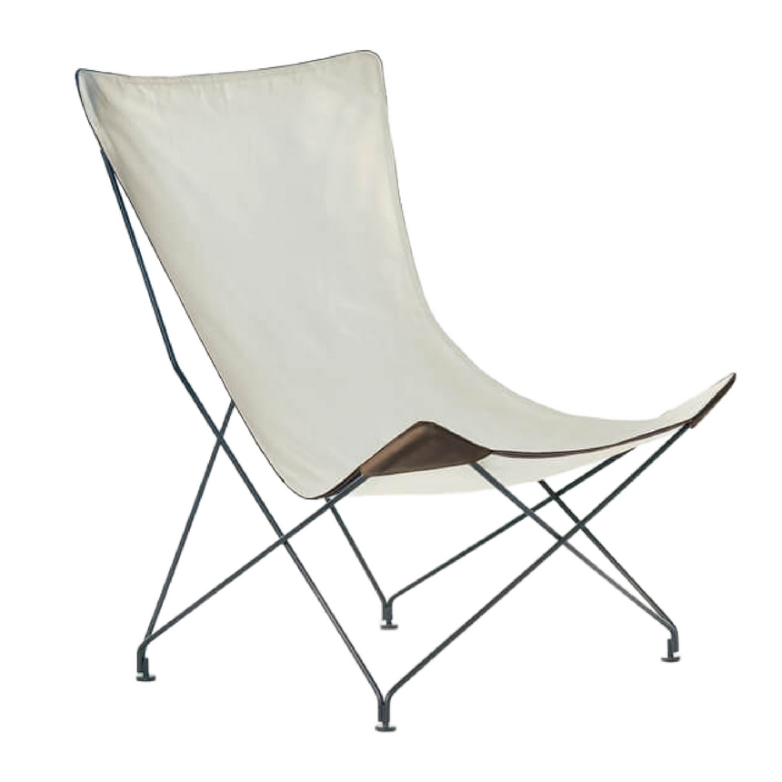 Cotton Canvas Outdoor Lounge Chair | Roda Lawrence | Italianfurniture.com