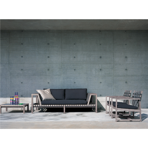 Paneled Teak 2-Seater Outdoor Sofa | Roda Network | Italianfurniture.com