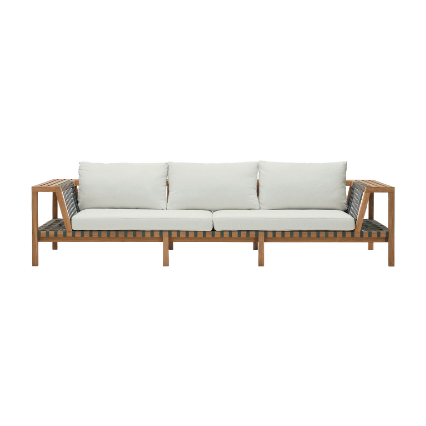 Paneled Teak 3-Seater Outdoor Sofa | Roda Network